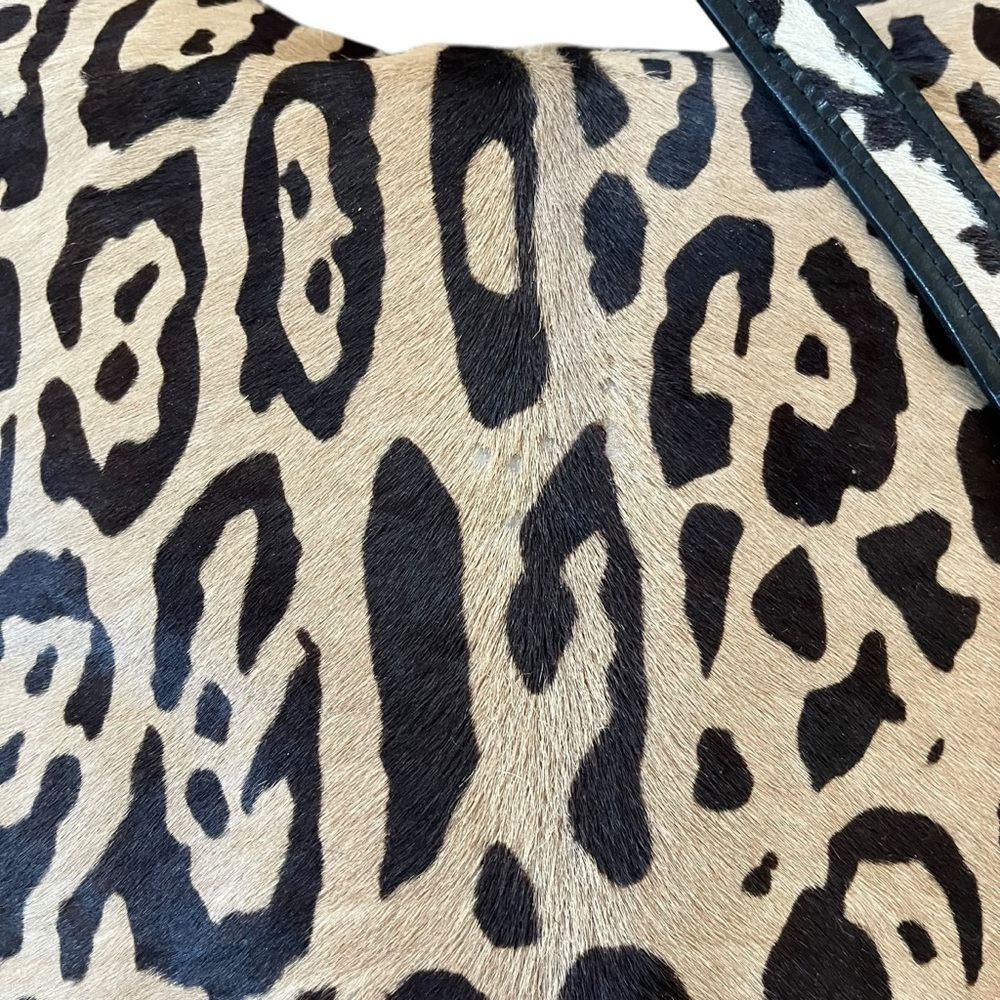 Leopard Print Shoulder Bag with Black Trim - Picture 6 of 13